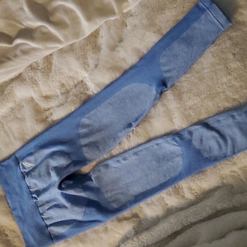 DoYouEven Sky Blue Impact Seamless Leggings - Small